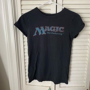 MTG Magic The Gathering Womens T-Shirt S Small Card Game Geek Nerd Comics Black